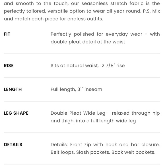 LOFT Versa Black Wide Leg Pants - Picture 6 of 6